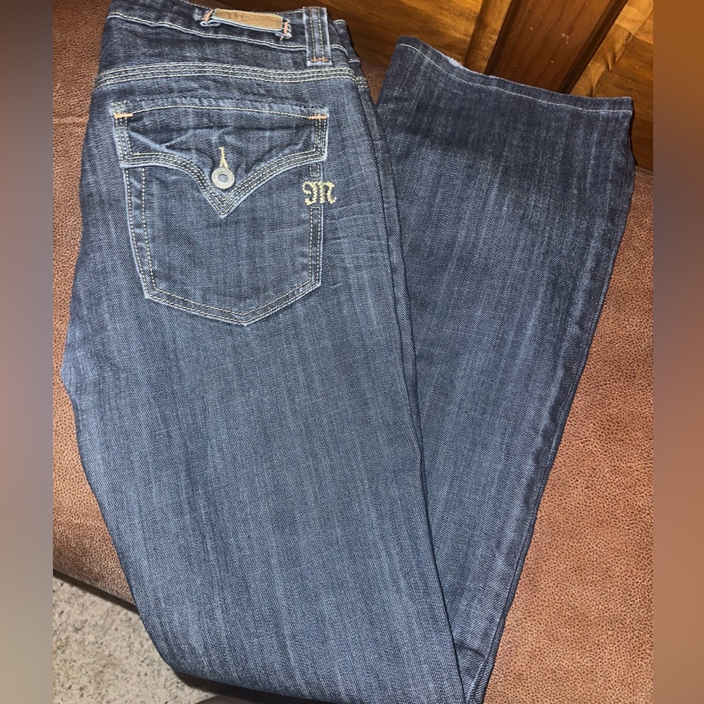 Miss Me women’s jeans button pocket detail size 29 medium wash